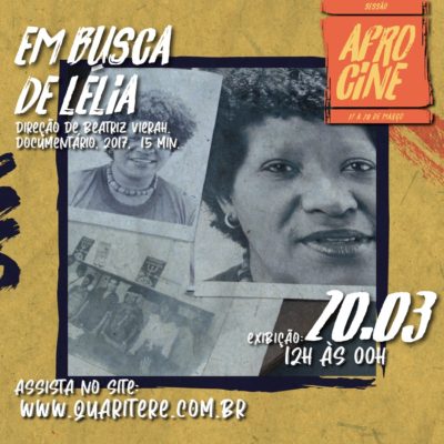 Filme Sessao Afrocine Quariterê - Em Busca de Lélia